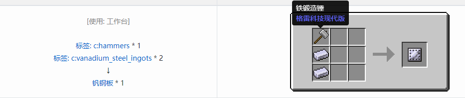 我的世界格雷科技现代版板合成表大全