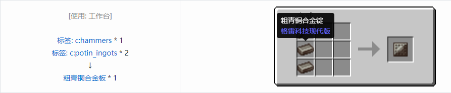 我的世界格雷科技现代版板合成表大全