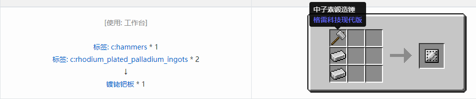 我的世界格雷科技现代版板合成表大全