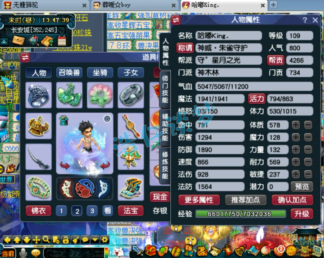 梦幻西游奶神木林109装备展示图