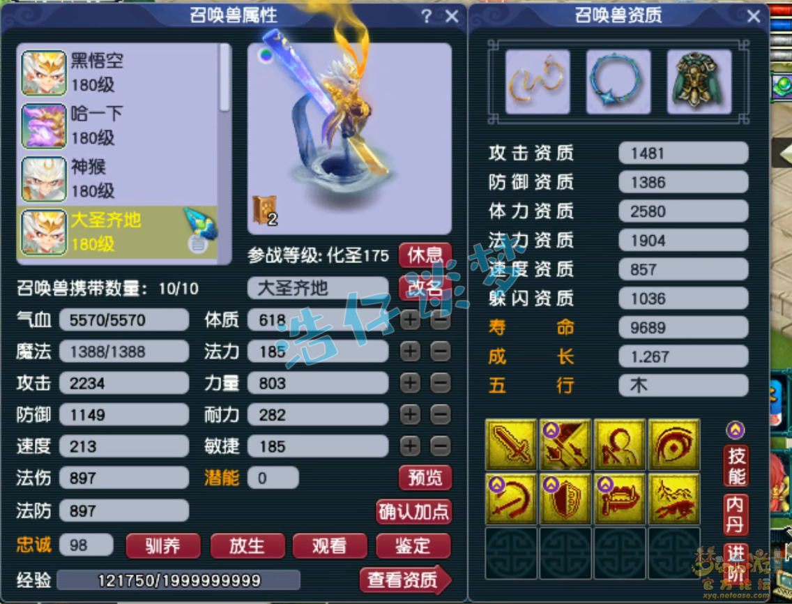 梦幻西游化生寺帮战装备175级展示图