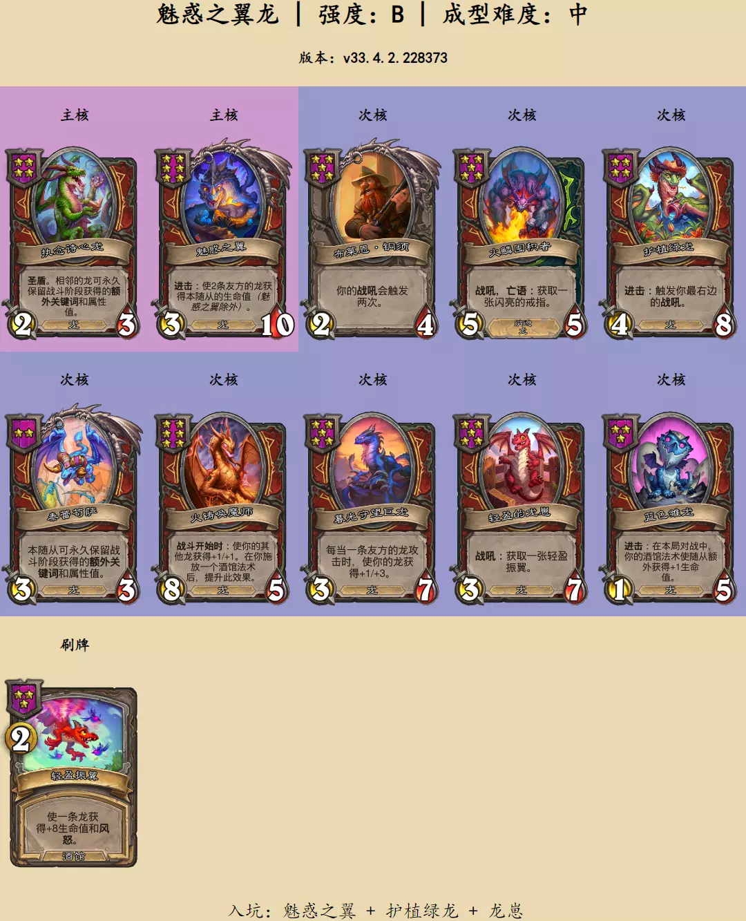 炉石传说酒馆战棋魅惑之翼龙阵容推荐