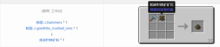 我的世界格雷科技现代版含杂粉合成表大全
