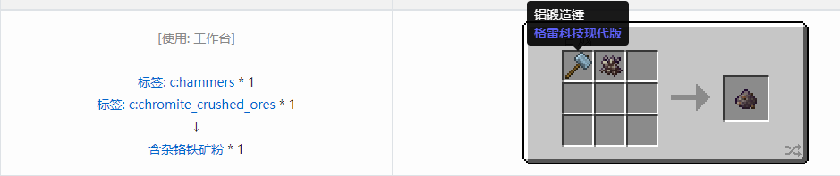 我的世界格雷科技现代版含杂粉合成表大全