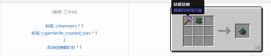 我的世界格雷科技现代版含杂粉合成表大全