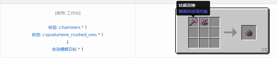 我的世界格雷科技现代版含杂粉合成表大全