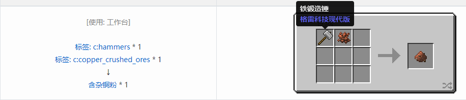 我的世界格雷科技现代版含杂粉合成表大全