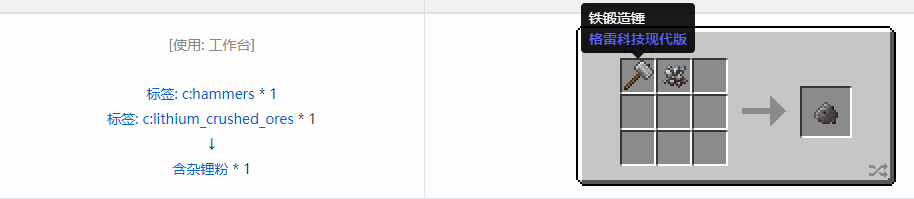 我的世界格雷科技现代版含杂粉合成表大全