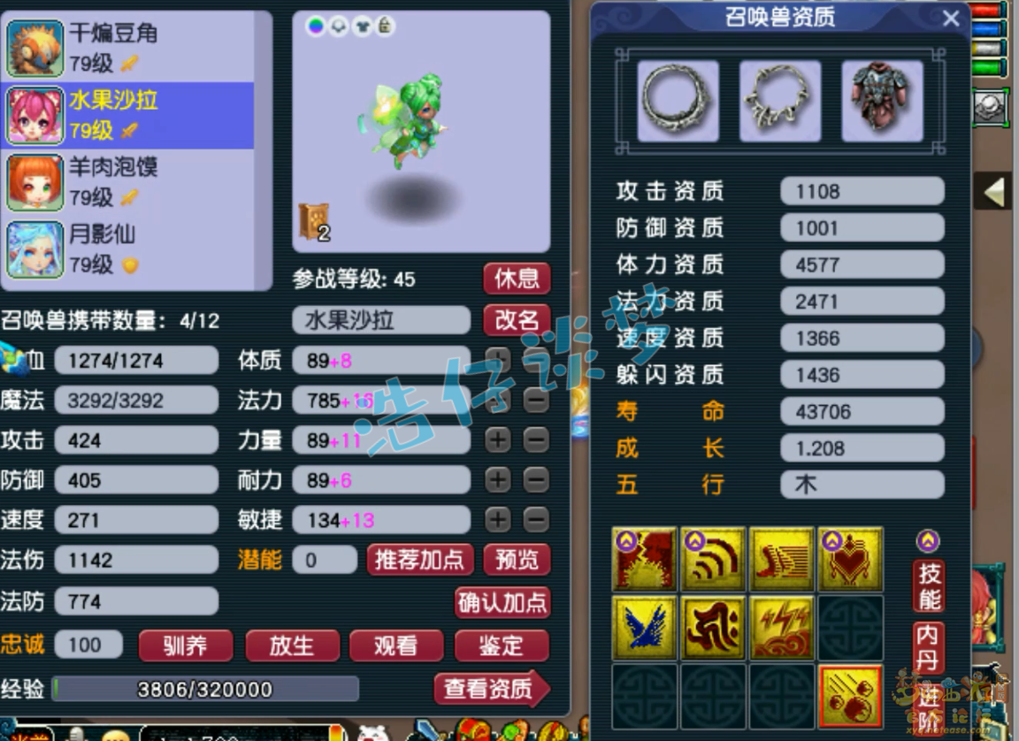 梦幻西游69级竞速方寸山装备展示图