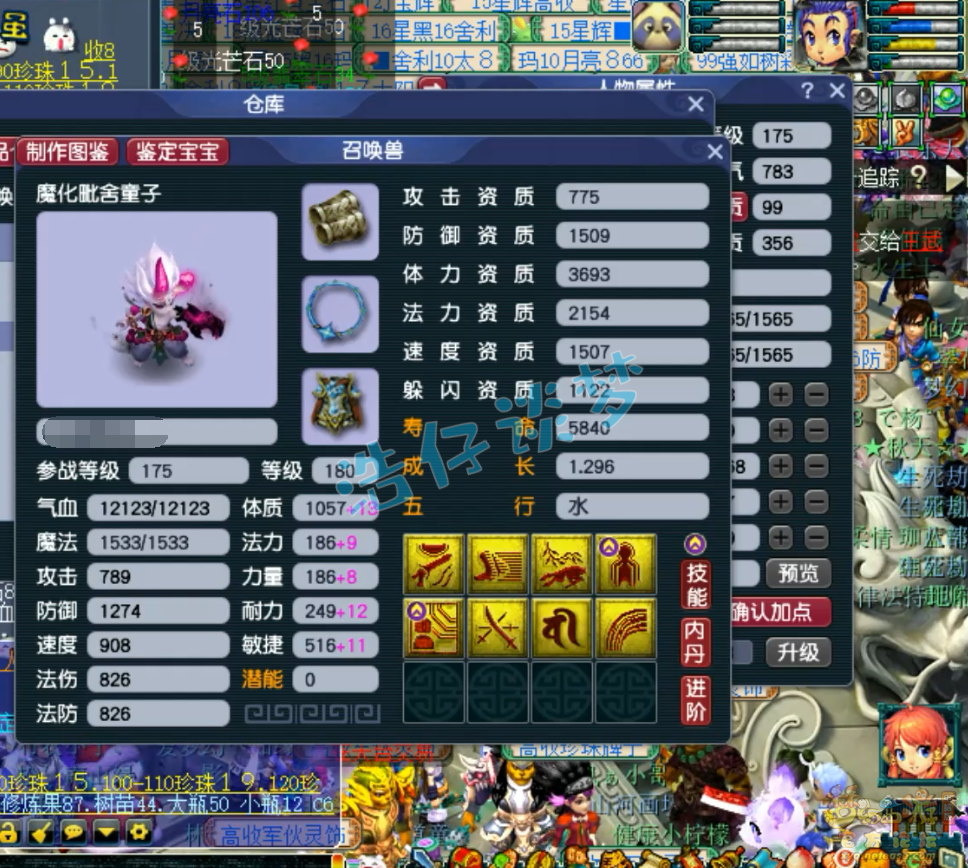 梦幻西游服战175花果山装备展示图