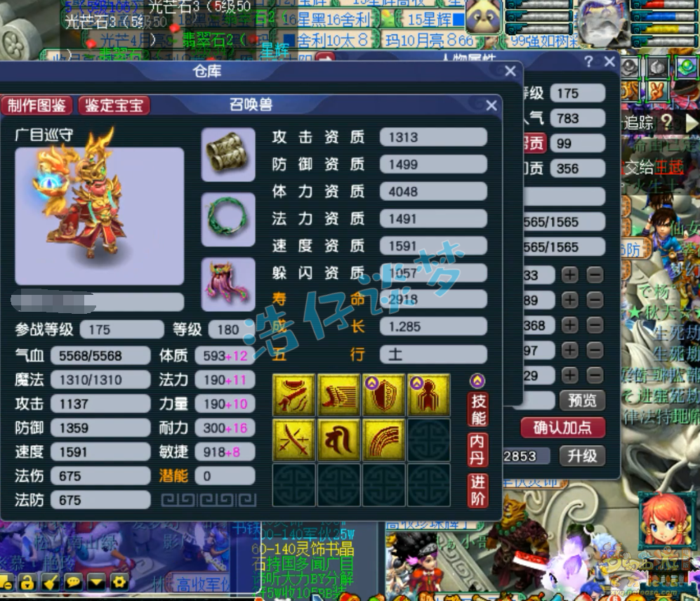 梦幻西游服战175花果山装备展示图