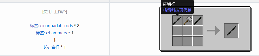 我的世界格雷科技现代版长杆合成表大全