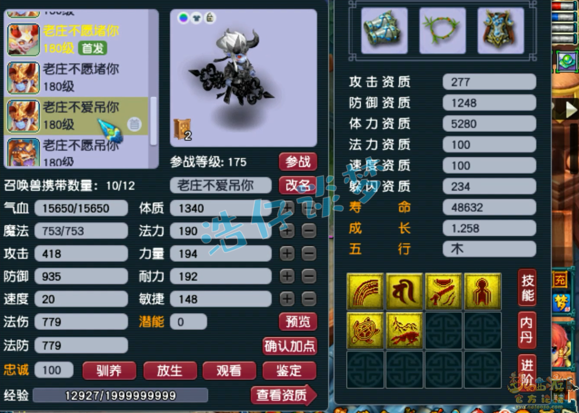 梦幻西游咒师普陀山装备175级展示图