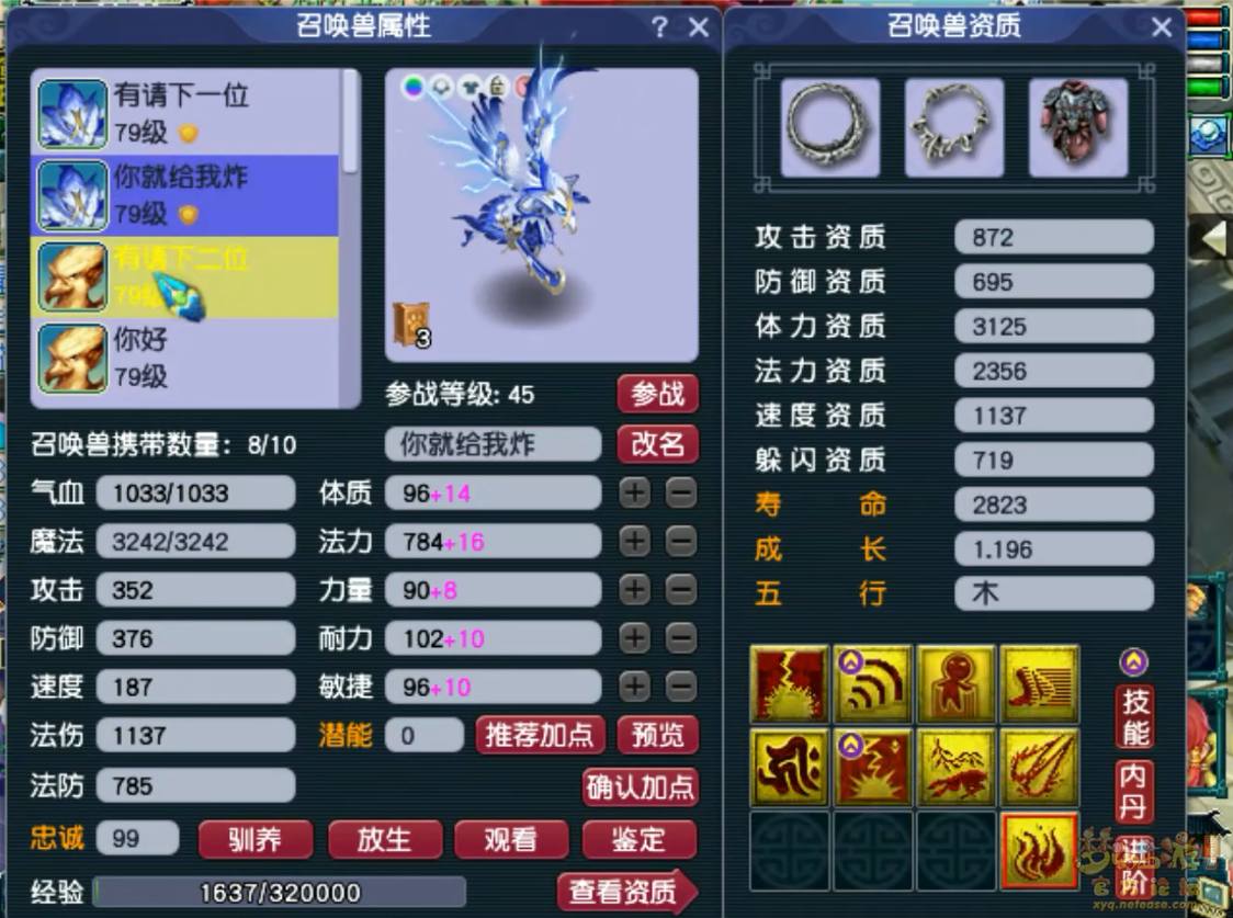 梦幻西游69奶神木林装备展示图