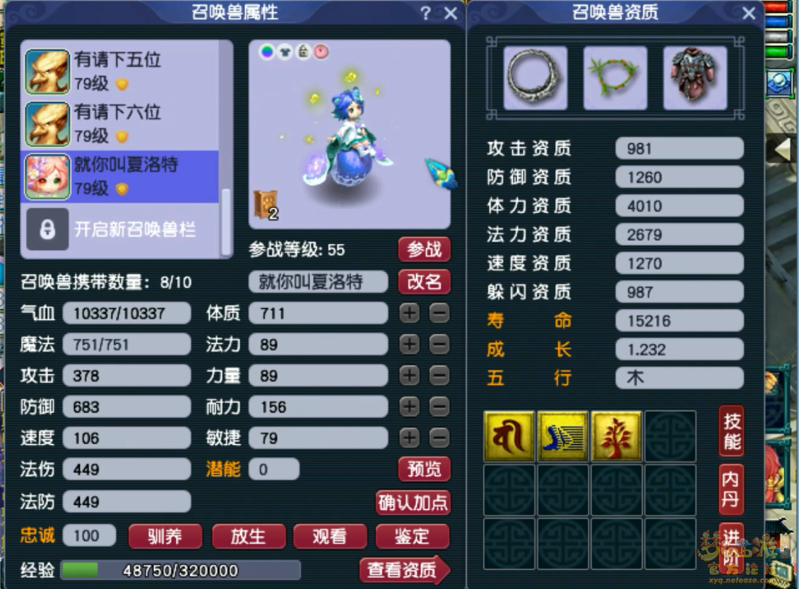 梦幻西游69奶神木林装备展示图