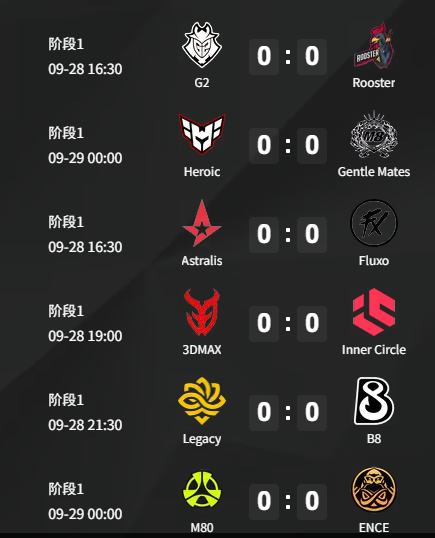 CS2epls22赛程表