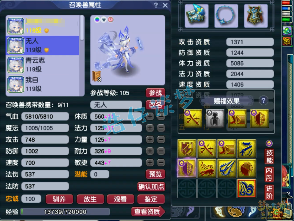 梦幻西游凌波城109百套装备展示图