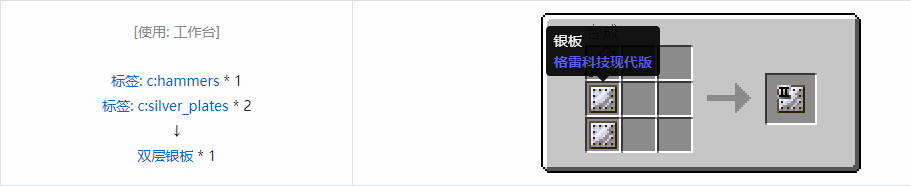 我的世界格雷科技现代版双层板合成表大全