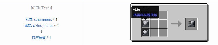 我的世界格雷科技现代版双层板合成表大全