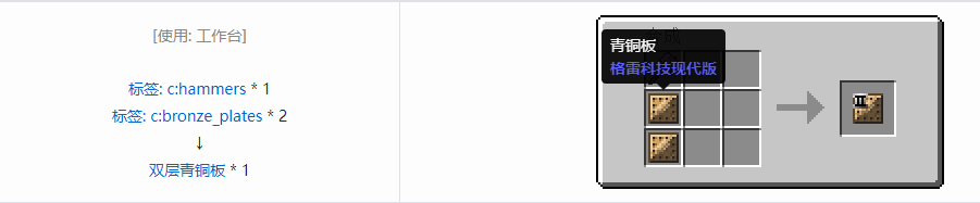 我的世界格雷科技现代版双层板合成表大全