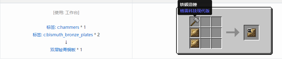 我的世界格雷科技现代版双层板合成表大全