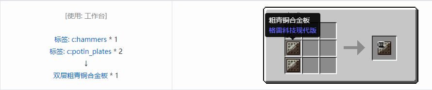 我的世界格雷科技现代版双层板合成表大全