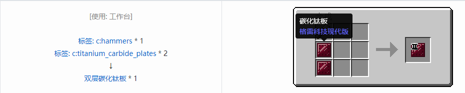 我的世界格雷科技现代版双层板合成表大全