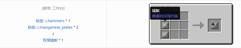 我的世界格雷科技现代版双层板合成表大全