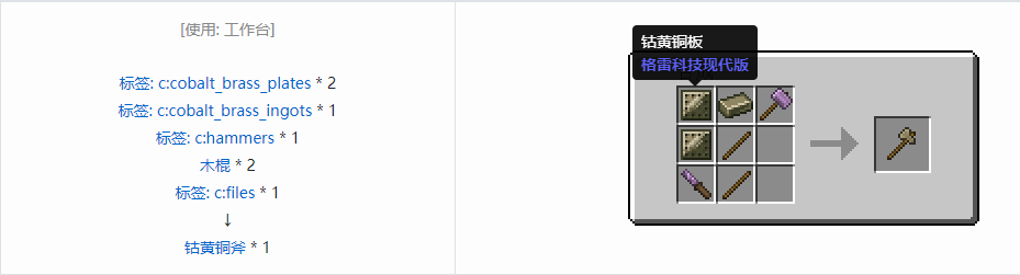我的世界格雷科技现代版斧合成表大全