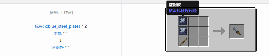 我的世界格雷科技现代版锉合成表大全