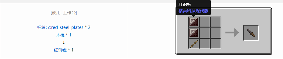 我的世界格雷科技现代版锉合成表大全