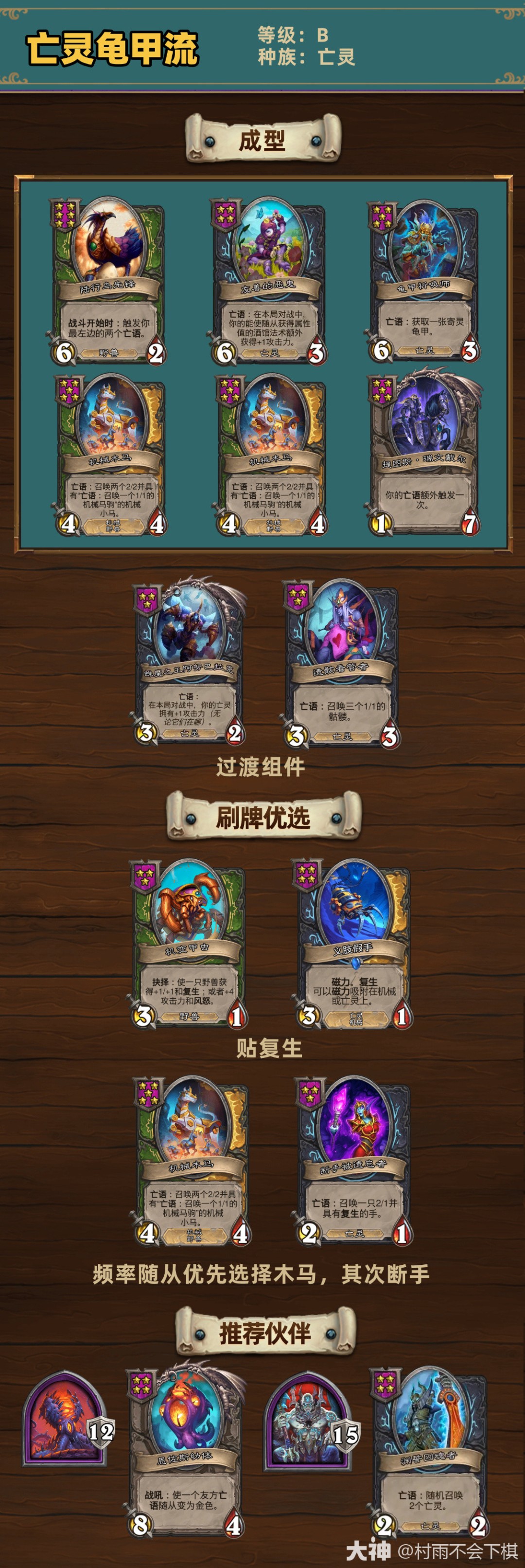 炉石传说33.6.2酒馆战棋亡灵龟甲流玩法攻略