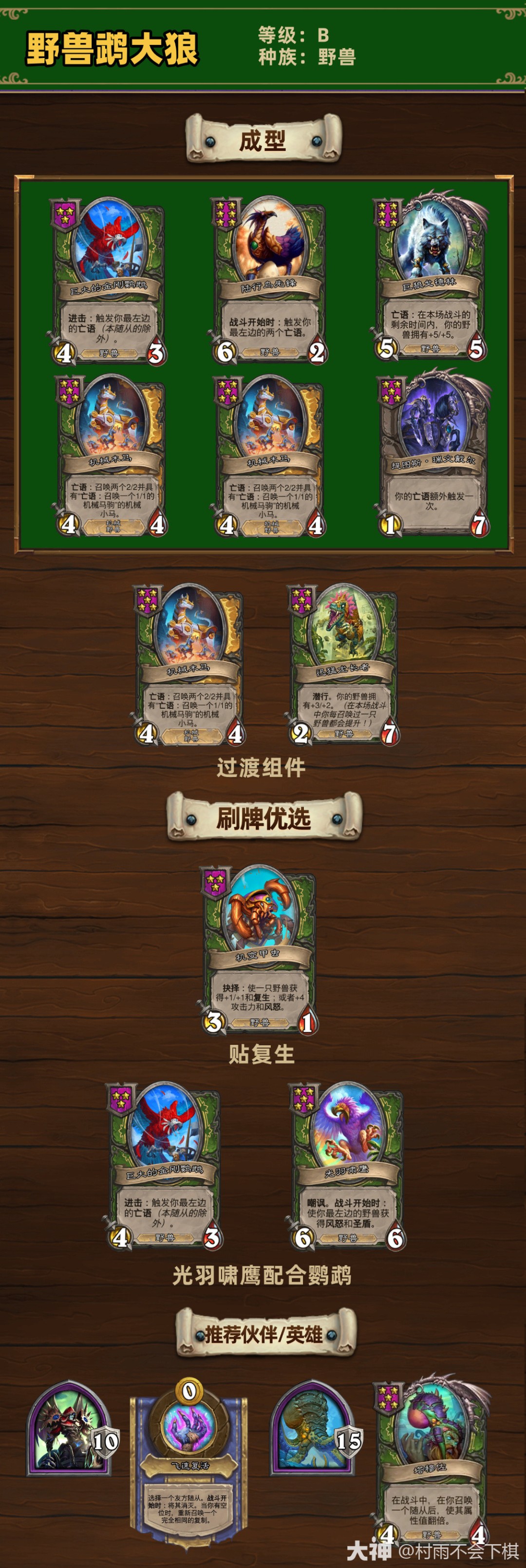 炉石传说33.6.2酒馆战棋野兽鹉大狼玩法攻略