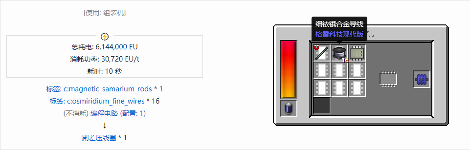 我的世界格雷科技现代版杂项合成表大全