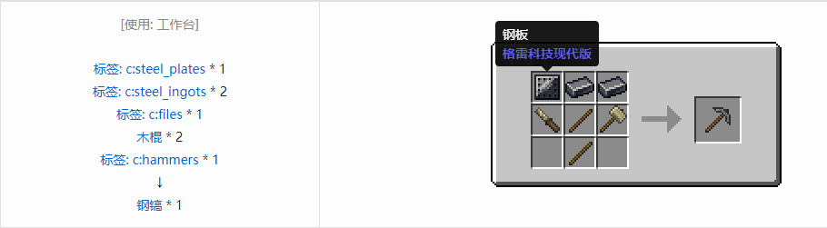 我的世界格雷科技现代版工具合成表大全