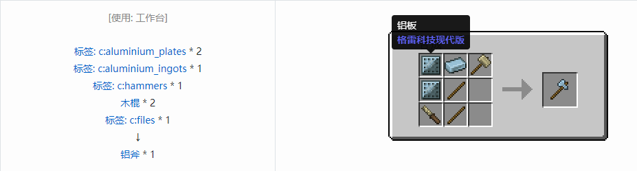 我的世界格雷科技现代版工具合成表大全