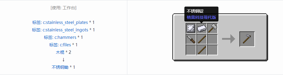 我的世界格雷科技现代版工具合成表大全