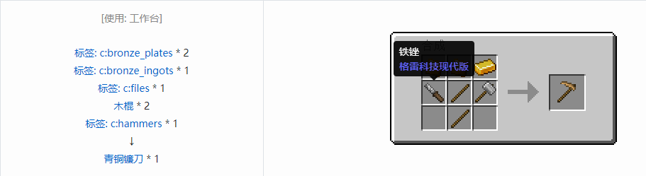 我的世界格雷科技现代版镰刀合成表大全