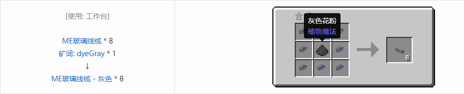 我的世界应用能源2ME玻璃线缆合成表大全