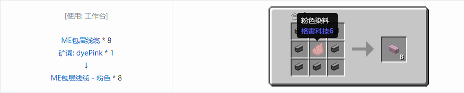 我的世界应用能源2ME包层线缆合成表大全