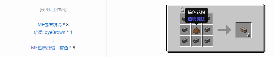 我的世界应用能源2ME包层线缆合成表大全