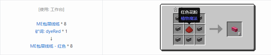 我的世界应用能源2ME包层线缆合成表大全