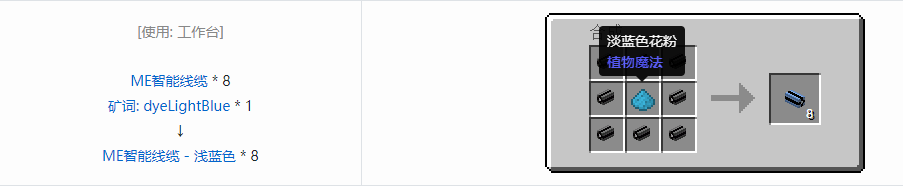 我的世界应用能源2ME智能线缆合成表大全