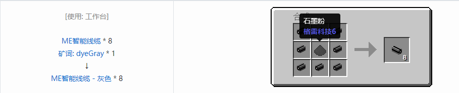 我的世界应用能源2ME智能线缆合成表大全