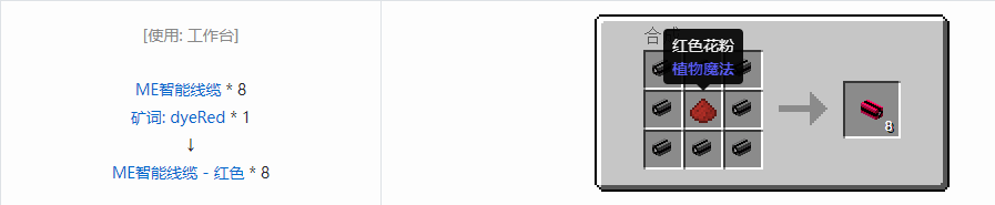 我的世界应用能源2ME智能线缆合成表大全