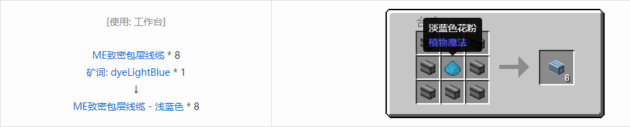 我的世界应用能源2ME致密包层线缆合成表大全