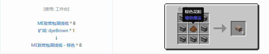 我的世界应用能源2ME致密包层线缆合成表大全