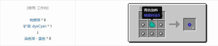 我的世界应用能源2染色球合成表大全