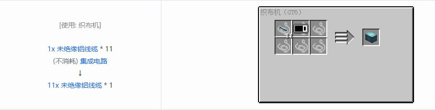 我的世界格雷科技6 11x 未绝缘线缆合成表大全