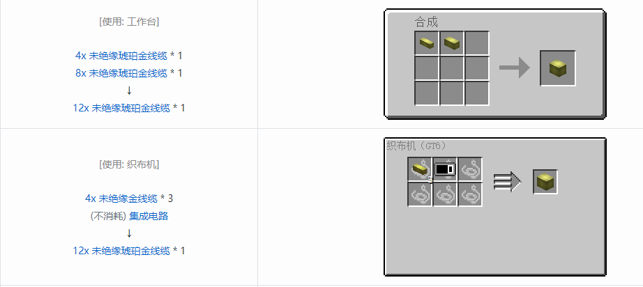 我的世界格雷科技6 12x 未绝缘线缆合成表大全
